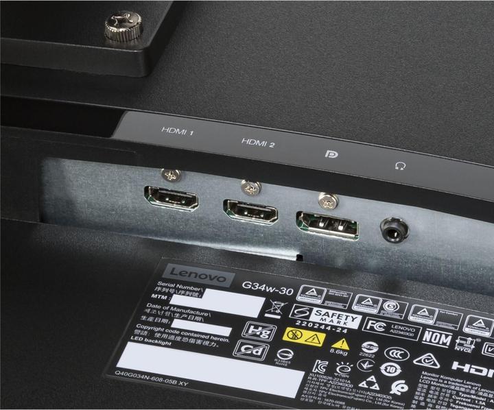 Actual product image Lenovo G34w-30 (3440 x 1440 pixels, 34")