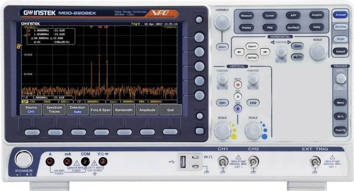 Produktbild GW Instek MDO-2202EX Digital-Oszilloskop 200 MHz 1 GSa/s 10 Mpts 8 Bit Digital (Oszilloskop)
