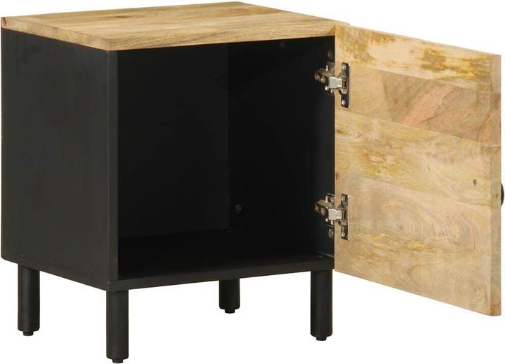 Produktbild VidaXL Nachttisch Nachtschrank Nachtkommode Nachtkonsole 2 Stk. Raues Mangoholz (40 x 33.5 x 46 cm)
