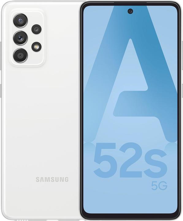 Samsung Galaxy A52s (128 GB, Awesome White, 6.50", Hybrid Dual SIM, 64 Mpx, 5G)