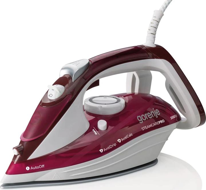 Immagine prodotto Gorenje SIH3000RBC Ferro da stiro a vapore con suola in ceramica (3000 W, 250 g/min)