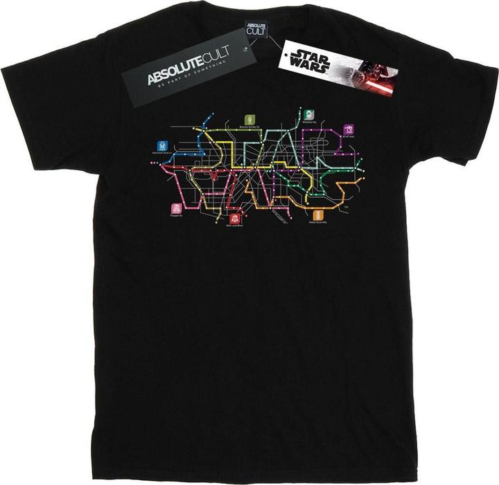 Immagine prodotto Star Wars Subway Map Logo Maglietta Uomo (XXL)