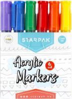 Starpak Acrylmarker rund 6 Farben Fensterbox (Mehrfarbig, 2 mm)