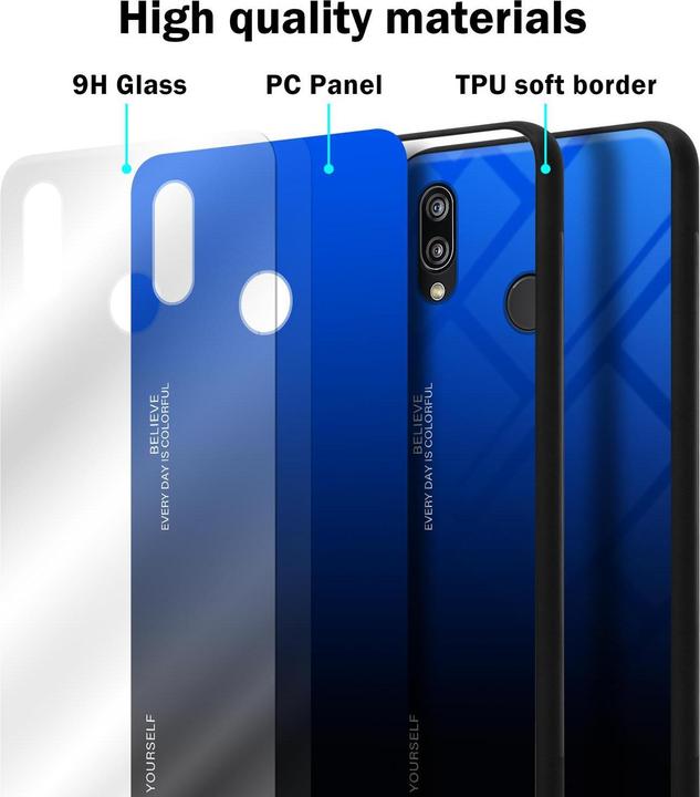 Actual product image Cadorabo TPU 2 colors glass cover (Huawei Nova 3E)