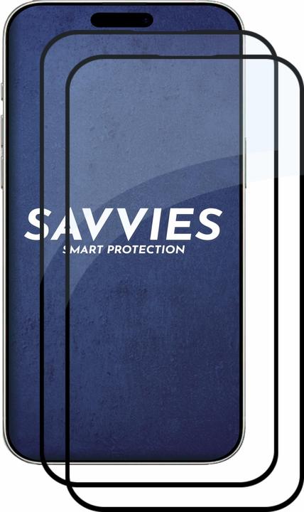 Immagine prodotto Savvies Full-Screen Pellicola Vetro (2 Pezzo/i, Apple iPhone 16 Plus)