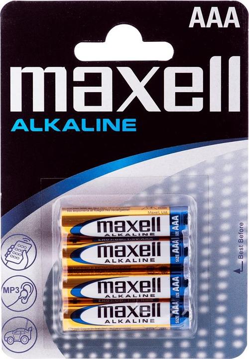 Maxell Batterie Alkaline AAA Micro LR03 (4 Stk., AAA, 210 mAh)