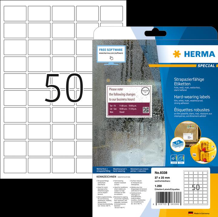 Actual product image HERMA Weatherproof labels A4