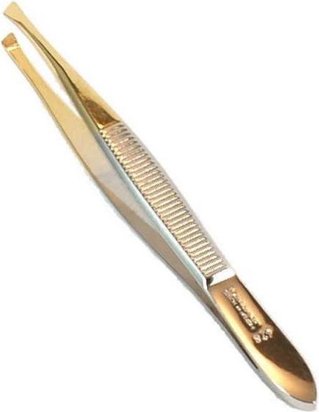 Actual product image Malteser Tweezers oblique ni/gold 8 cm No 9