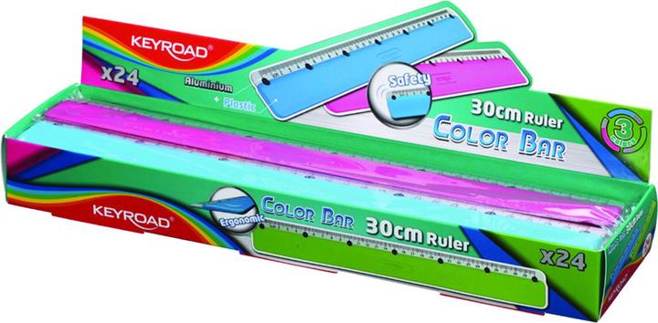 Immagine prodotto Keyroad Righello a barre colorate, 30 cm, confezionato in espositore, colori misti (330 mm)