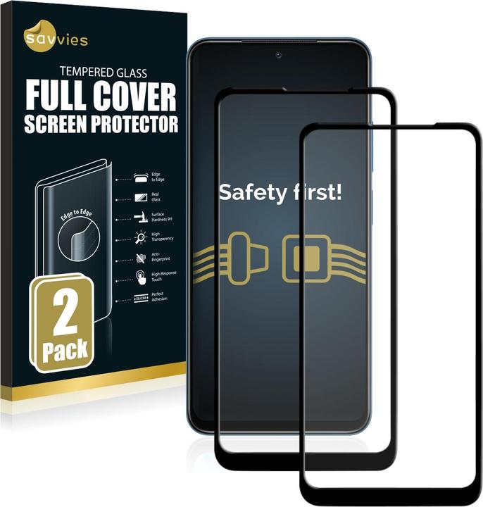 Immagine prodotto Savvies Protezione dello schermo in vetro blindato a schermo intero (2 Pezzo/i, Xiaomi Redmi Note 11S)