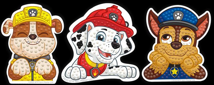 Image du produit Diamond Dotz DOTZIES® Original Diamond Painting Set Paw Patrol avec 6 motifs : 3 tableaux 15x15cm, 3