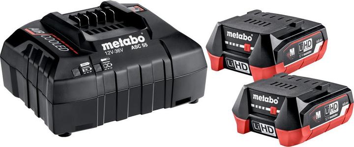 Actual product image Metabo 12V battery + charger Basic Set 2x battery 40 Ah (12 V)