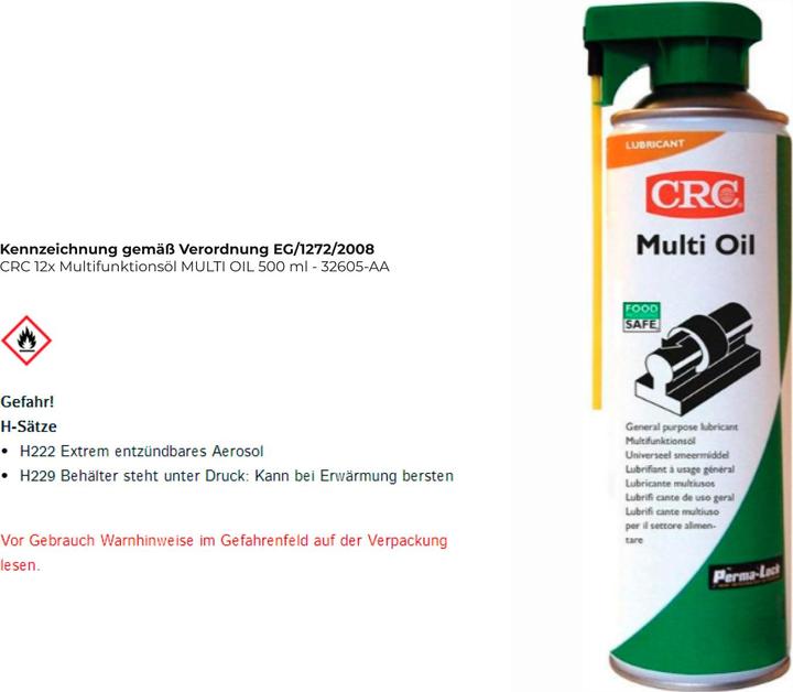 Actual product image CRC Fine lube oil (500 ml)