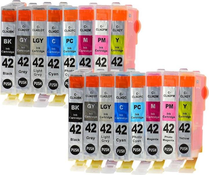 Produktbild Hermex Alternative Tintenpatrone zu Canon CLI-42 (M, PM, Y, GY, BK, PC, LGY, C)