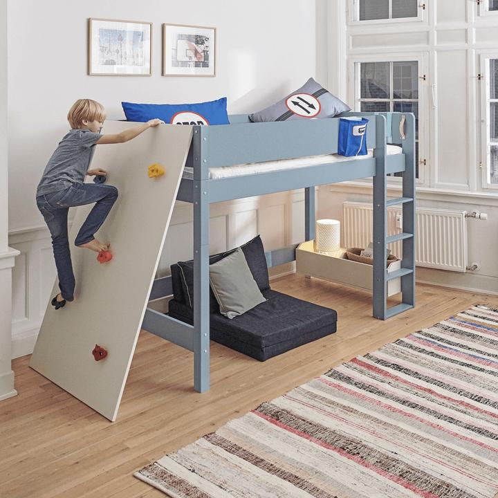 Immagine prodotto Manis-h Manis h Parete d'arrampicata per letto a castello e letto medio-alto bianco neve