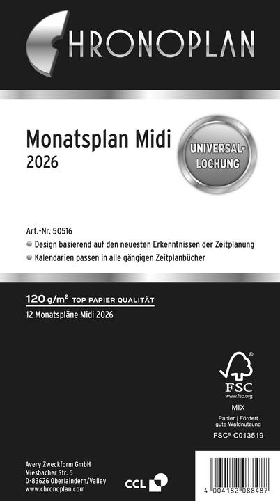 Produktbild Chronoplan Monatsplan (Spezial, Deutsch)