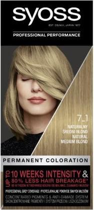 Immagine prodotto Syoss Colorazione permanente Colorazione permanente Colorazione permanente Tintura per capelli 7.1 Biondo (7 1 Mediumonde naturale)