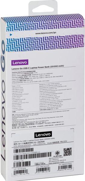 Nutritional values and ingredients Lenovo Go (20000 mAh, 65 W, 74 Wh)
