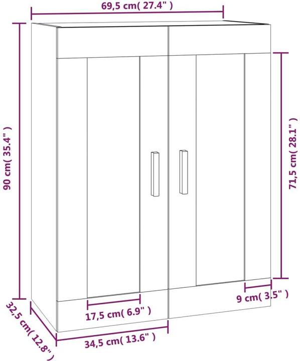 Immagine prodotto VidaXL Laurette (69,5 x 32,5 x 90 cm)