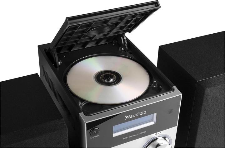 Immagine prodotto Audizio Sistema Micro HiFi Metz Alluminio (Lettore CD, Bluetooth, 1x 30 W)