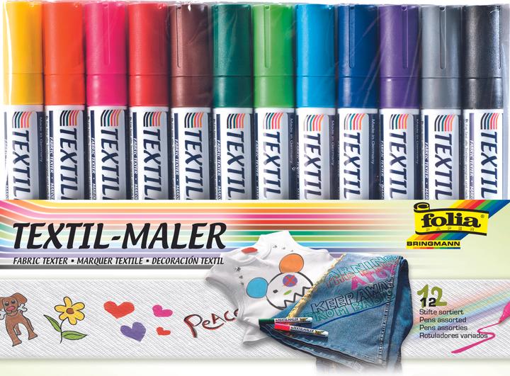 Produktbild Folia Textilmaler (Mehrfarbig, 5 mm, 12 x)
