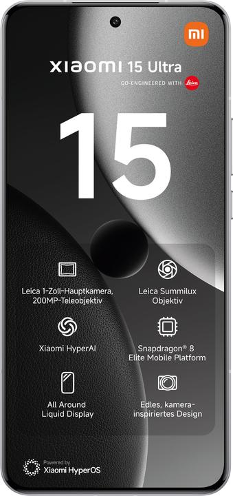 Image du produit Xiaomi 15 Ultra (512 Go, Argent Chrome, 6.73", Double SIM, 50 Mpx, 5G)