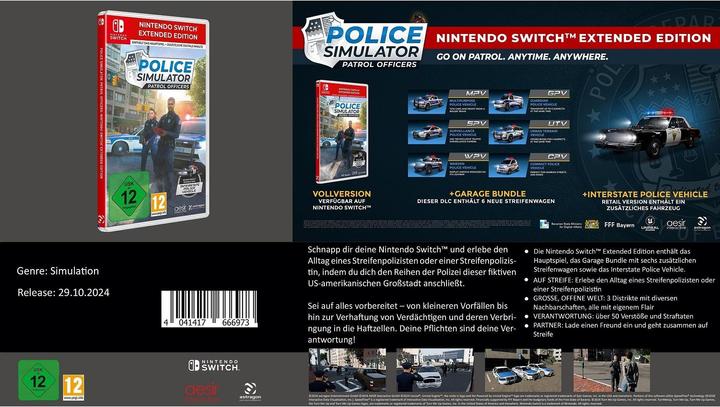 Produktbild astragon Police Simulator: Patrol Officers SWITCH E.E Extended Edition (Switch, DE)