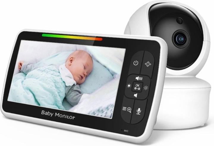 Esmée Digitale Babyphone Kamera Wireless 5" LCD Monitor + Temperaturüberwachung (Babyphone mit Kamera, 200 m)