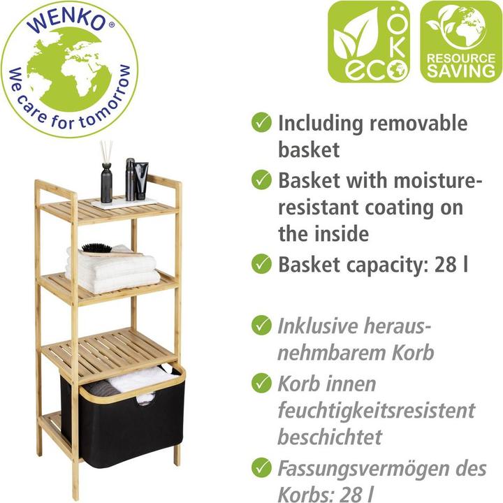 Productafbeelding Wenko Ecori Plank 44 x 93,5 cm, Natuur/Zwart (10 x 36 x 96 cm)