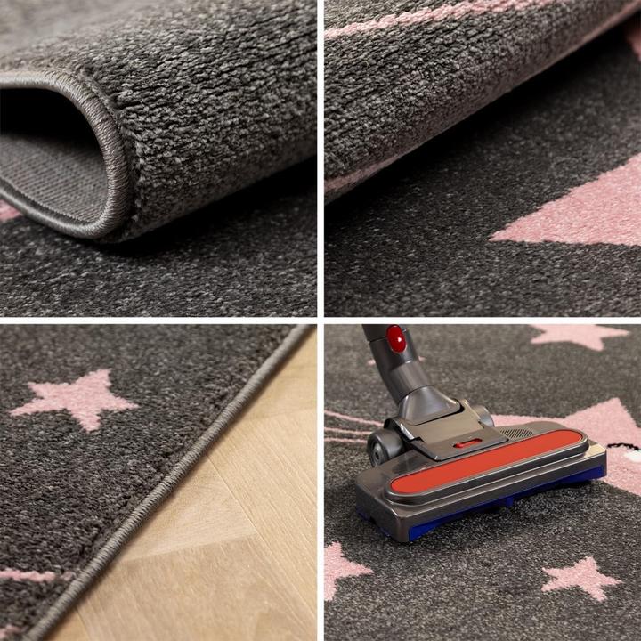 Produktbild Paco Home Kinder-Teppich Kinderzimmer Planeten Rakete (80 x 150 cm)