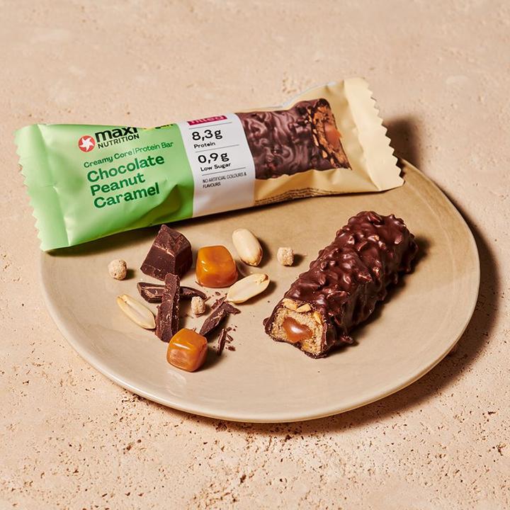 Actual product image Maxi Nutrition Creamy Core Bar Peanut Caramel vegan (Chocolate, Caramel, 1 pcs., 45 g)