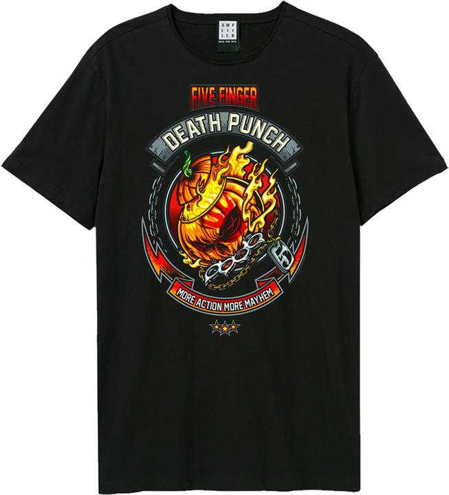 Amplified Adult Fire Five Finger Death Punch Halloween TShirt