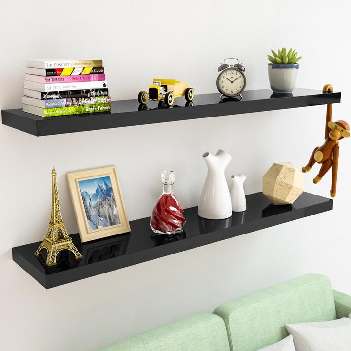 Actual product image Casaria 2x Floating Shelves (50 x 23 x 3.8 cm)