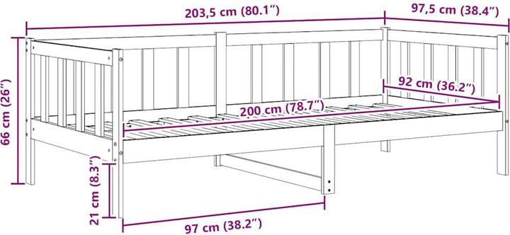 Produktbild VidaXL Lidiya (90 x 200 cm)