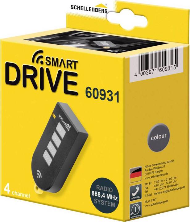 Actual product image Schellenberg Radio handheld transmitter DRIVE, 4 channel, 868.4 MHz, anthracite (Handheld transmitter)