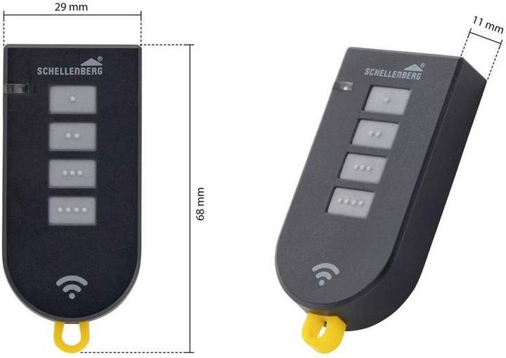 Actual product image Schellenberg Radio handheld transmitter DRIVE, 4 channel, 868.4 MHz, anthracite (Handheld transmitter)