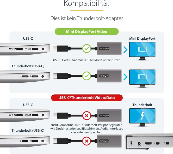 Energie-Label StarTech USB C to mDP Adapter (USB Typ-C, 30.60 cm)