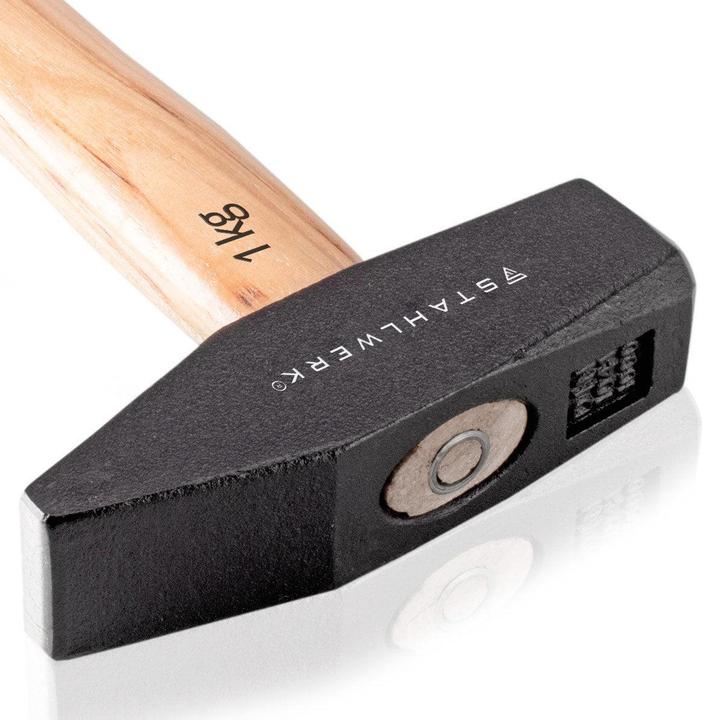 Produktbild Stahlwerk Hammer Schlosserhammer 1.000 g robuster Kopf aus Stahl, Griff Hickory (1000 g)