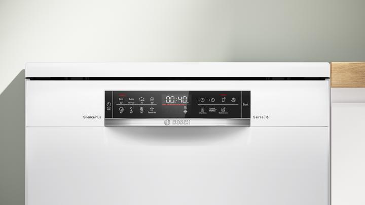 Image du produit Bosch Hausgeräte Série 6, Lave-vaisselle pose libre, 60 cm, Blanc, SMS6ECW00E