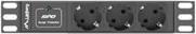 Produktbild Lanberg PDU-03E-0200-BK power distribution unit (PDU) 3 AC outlet(s) 1U Black