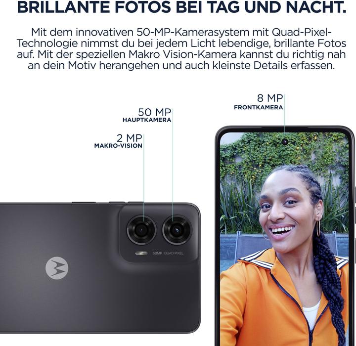 Produktbild Motorola moto g24 (128 GB, Matte Charcoal, 6.56", Dual SIM, 50 Mpx, 4G)