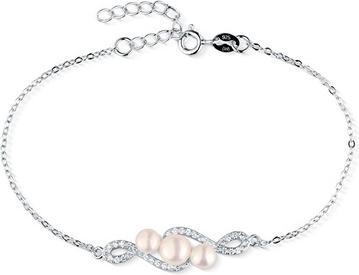 JVD - Elegant bracelet with zircons and pearl SVLB0401XD2P118