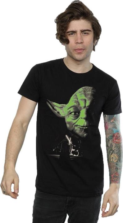 Actual product image Star Wars Mens Yoda Green Face T-Shirt (L)