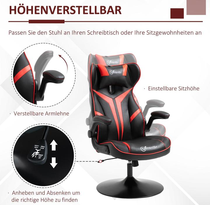 Image du produit Vinsetto Chaise de jeu ergonomique