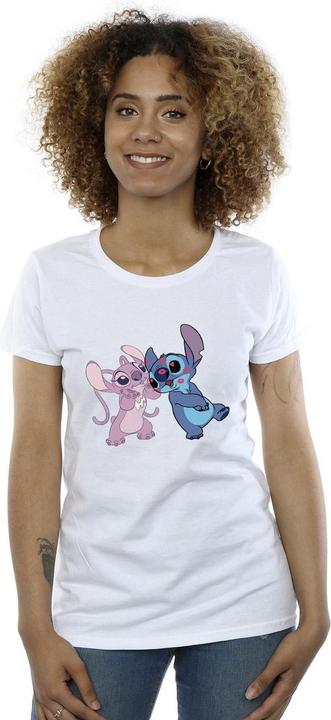 Actual product image Disney Womens/Ladies Lilo & Stitch Kisses Cotton T-Shirt (L)