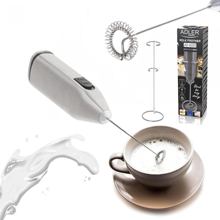 Actual product image Adler AD 4500 milk frother Handheld milk frother Stainless steel