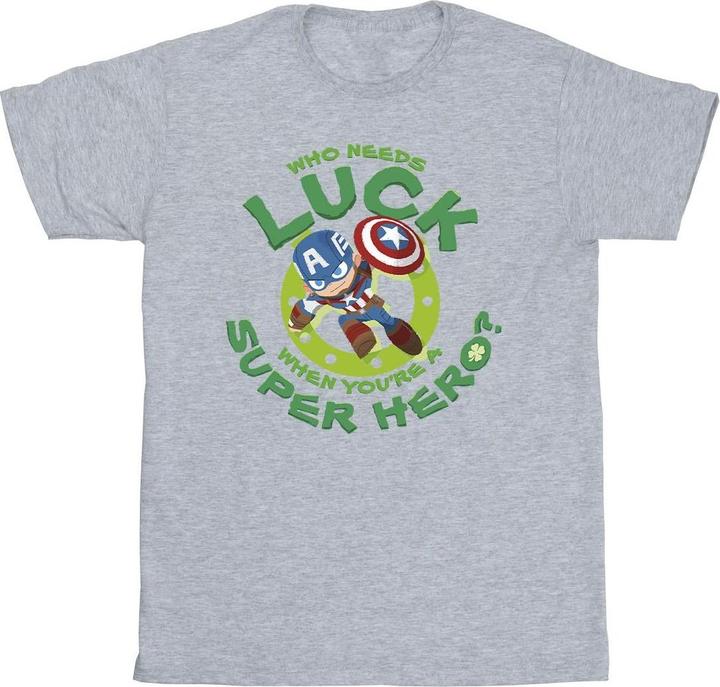 Image du produit - T-shirt ST PATRICK'S DAY CAPTAIN AMERICA LUCK - Homme (M)