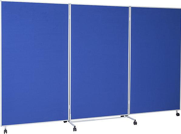 Produktbild eurokraft basic Präsentationswand, faltbar und mobil, HxBxT 1905x3040x50 mm, blau (190.5 x 304 x 50 cm)