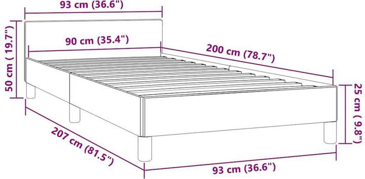 Actual product image VidaXL Tiffi (90 x 200 cm)