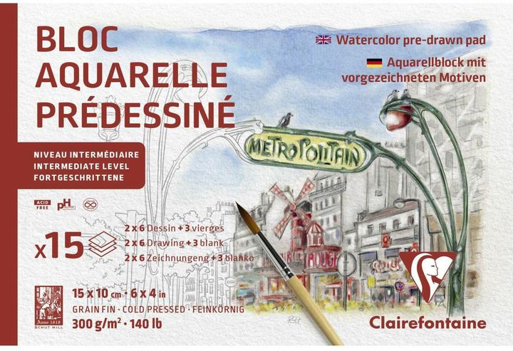 Actual product image Clairefontaine Watercolour block (300 g/m², 15 x)